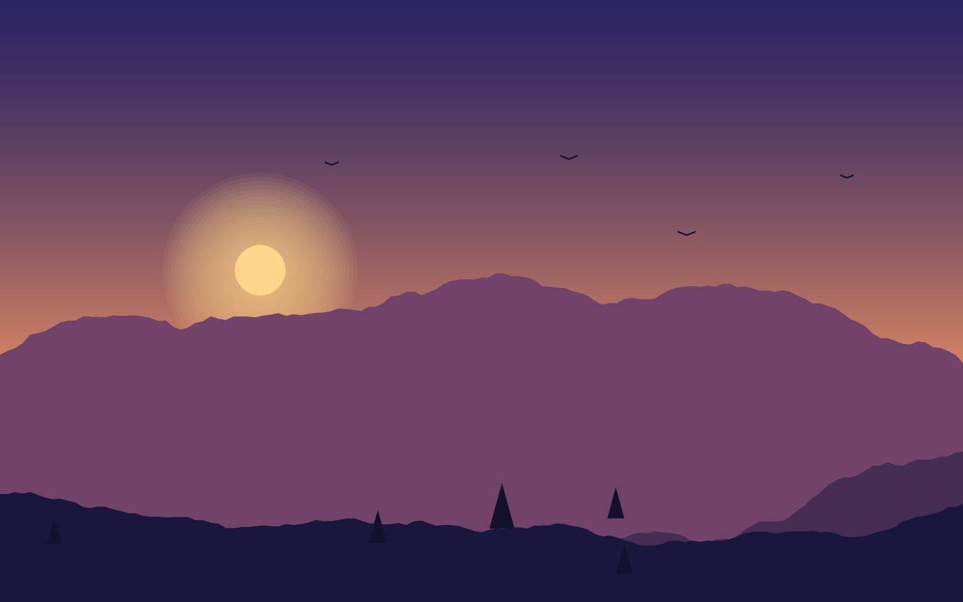 Ilustración de un paisaje