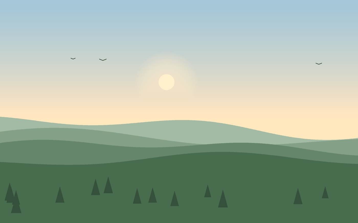 Illustrazione di un paesaggio
