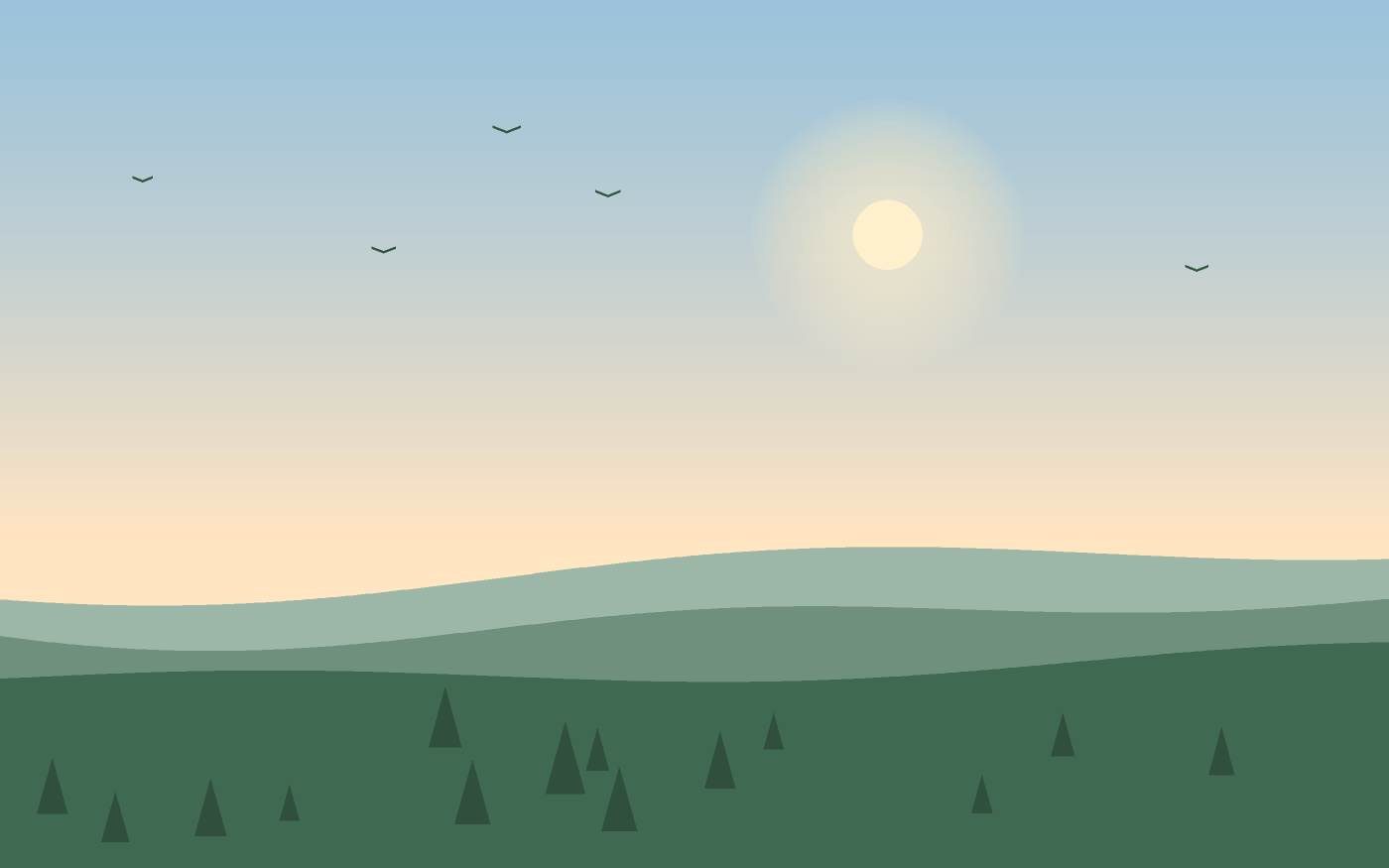 Illustrazione di un paesaggio