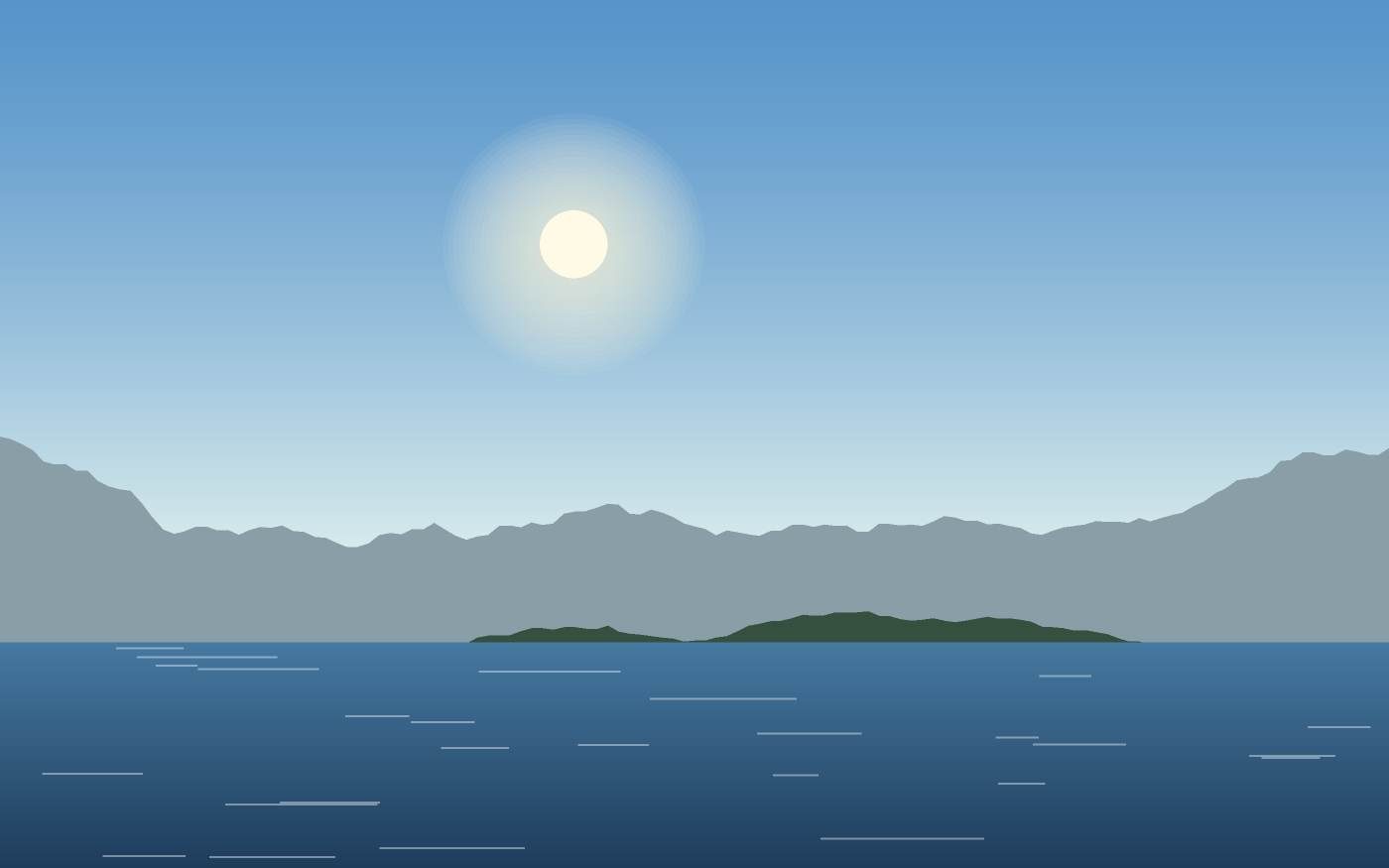 Ilustração de uma paisagem